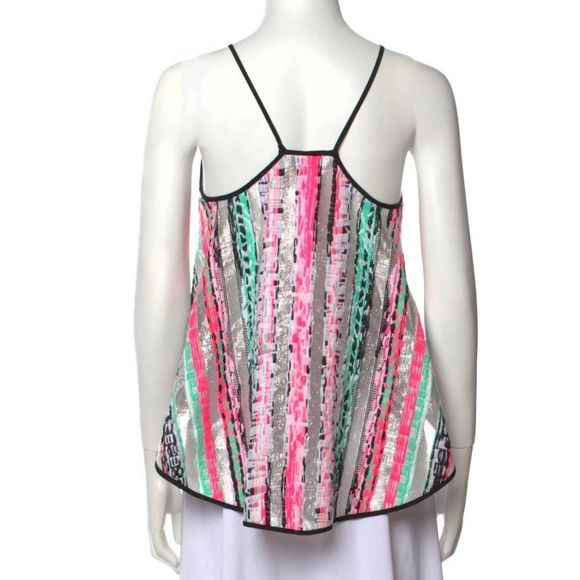 NEW Milly crop top halter top stripes multicolored size small - Picture 4 of 14